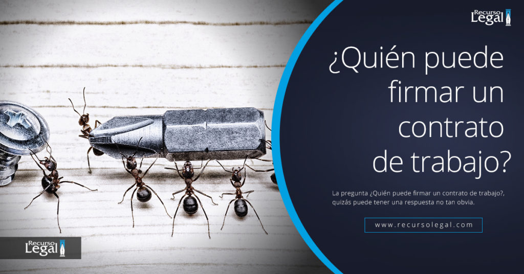 ¿Quién puede firmar un contrato de trabajo?