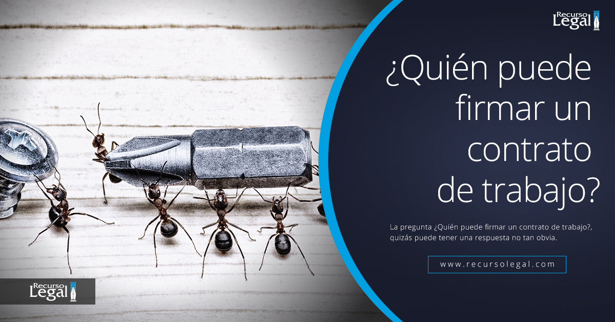 ¿Quién puede firmar un contrato de trabajo?